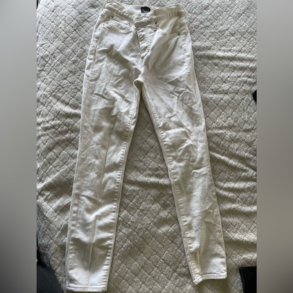 J. Crew high-rise skinny; Size 25; Gently-worn; Natural wash; pre-washed